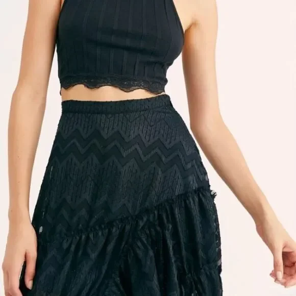 New Free People Dreamy Days Tiered Ruffle Skirt - Picture 2 of 3